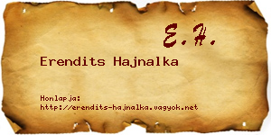 Erendits Hajnalka névjegykártya