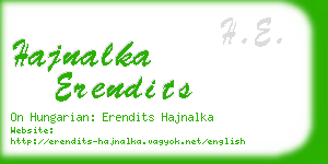 hajnalka erendits business card